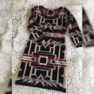 Ralph Lauren Western Style Aztec Print Mini Dress